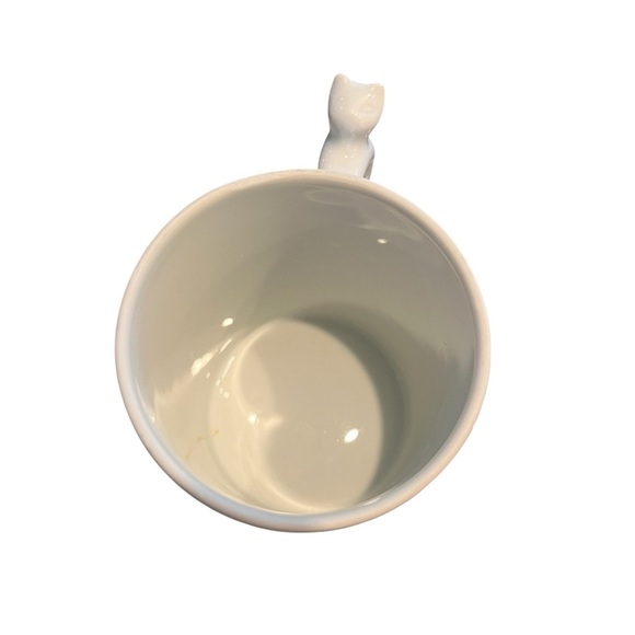 Cat Mug Pink Blue Floral Kitty Handle 1985 Minou-ettes Coeur Vintage Portugal - Picture 3 of 7